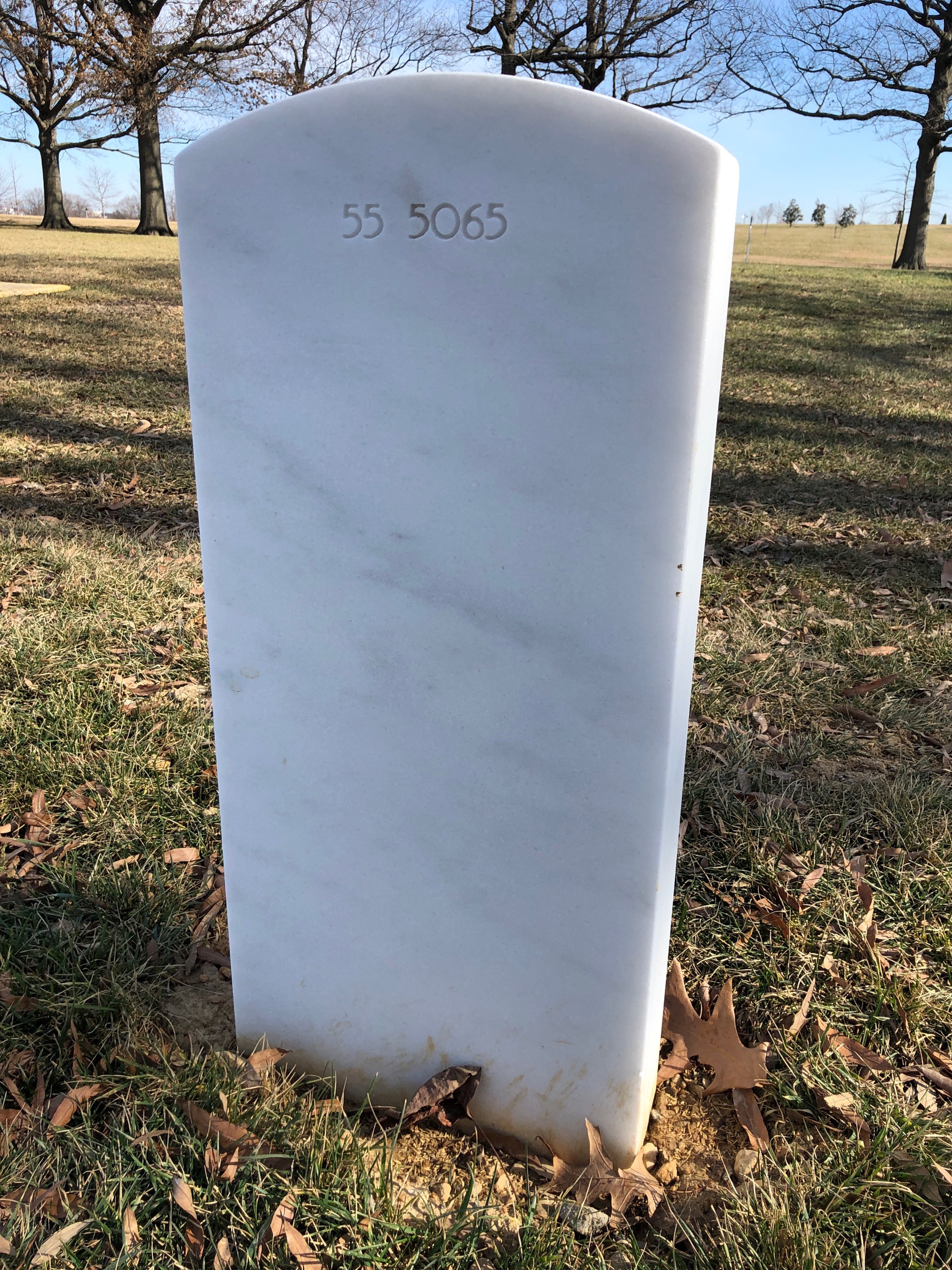 Back of headstone — William Christopher Dunlap