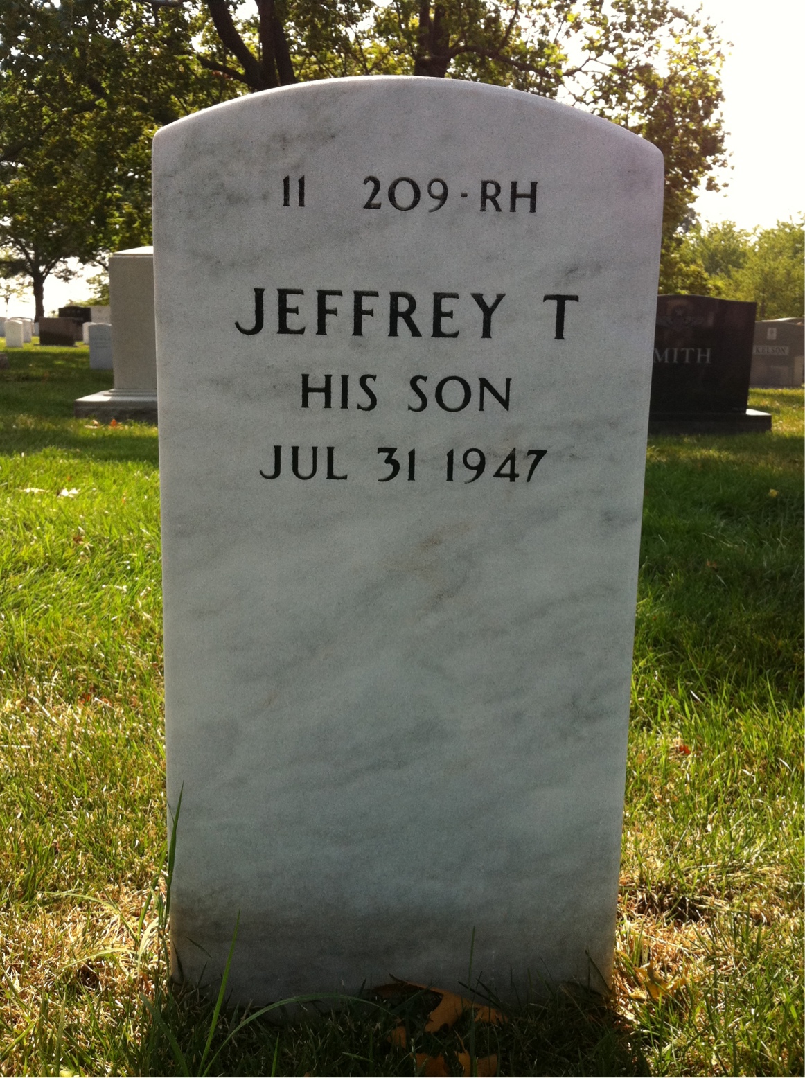 Back of headstone — Roland Guyotte