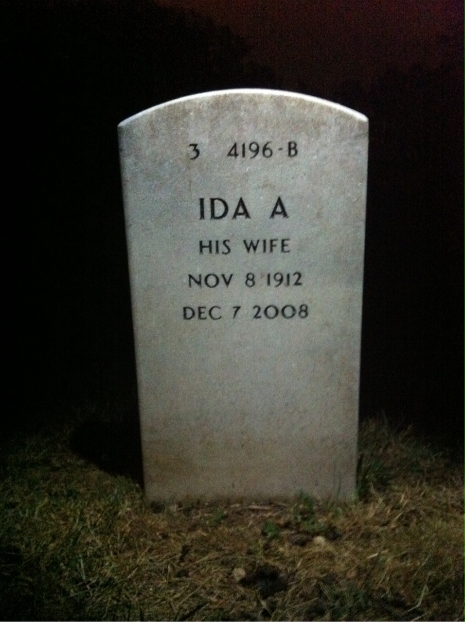 Back of headstone — Watson Meseroll