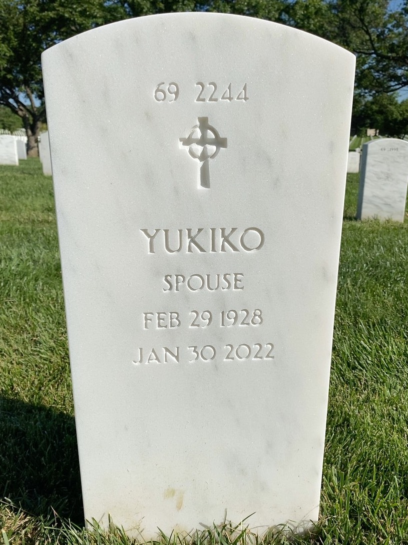 Back of headstone — John Hanrahan
