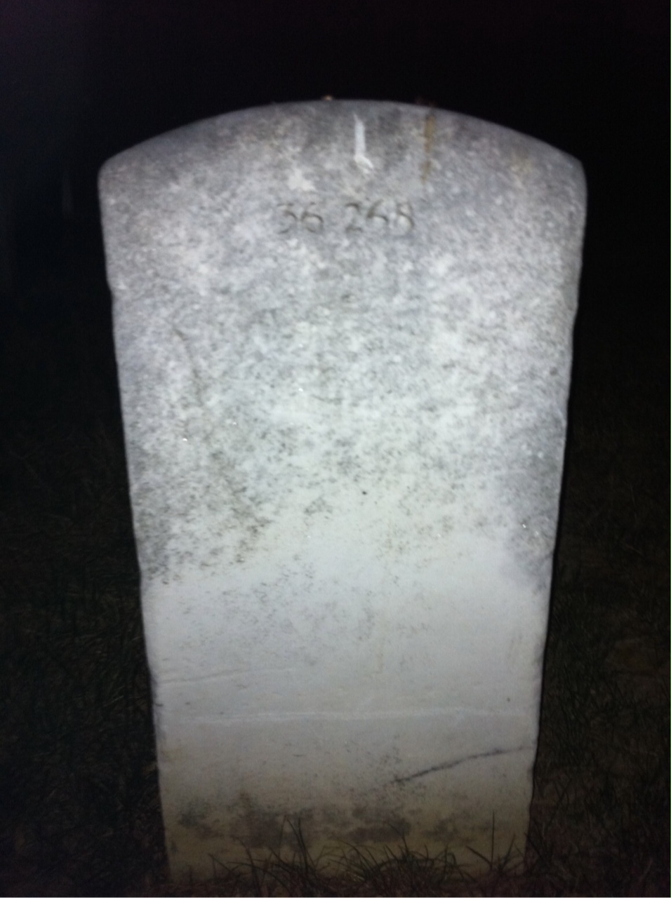 Back of headstone — John Monahan