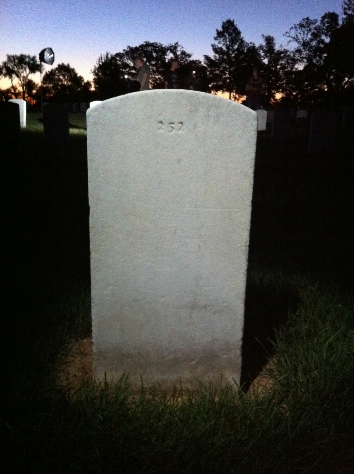 Back of headstone — Infant Anderson