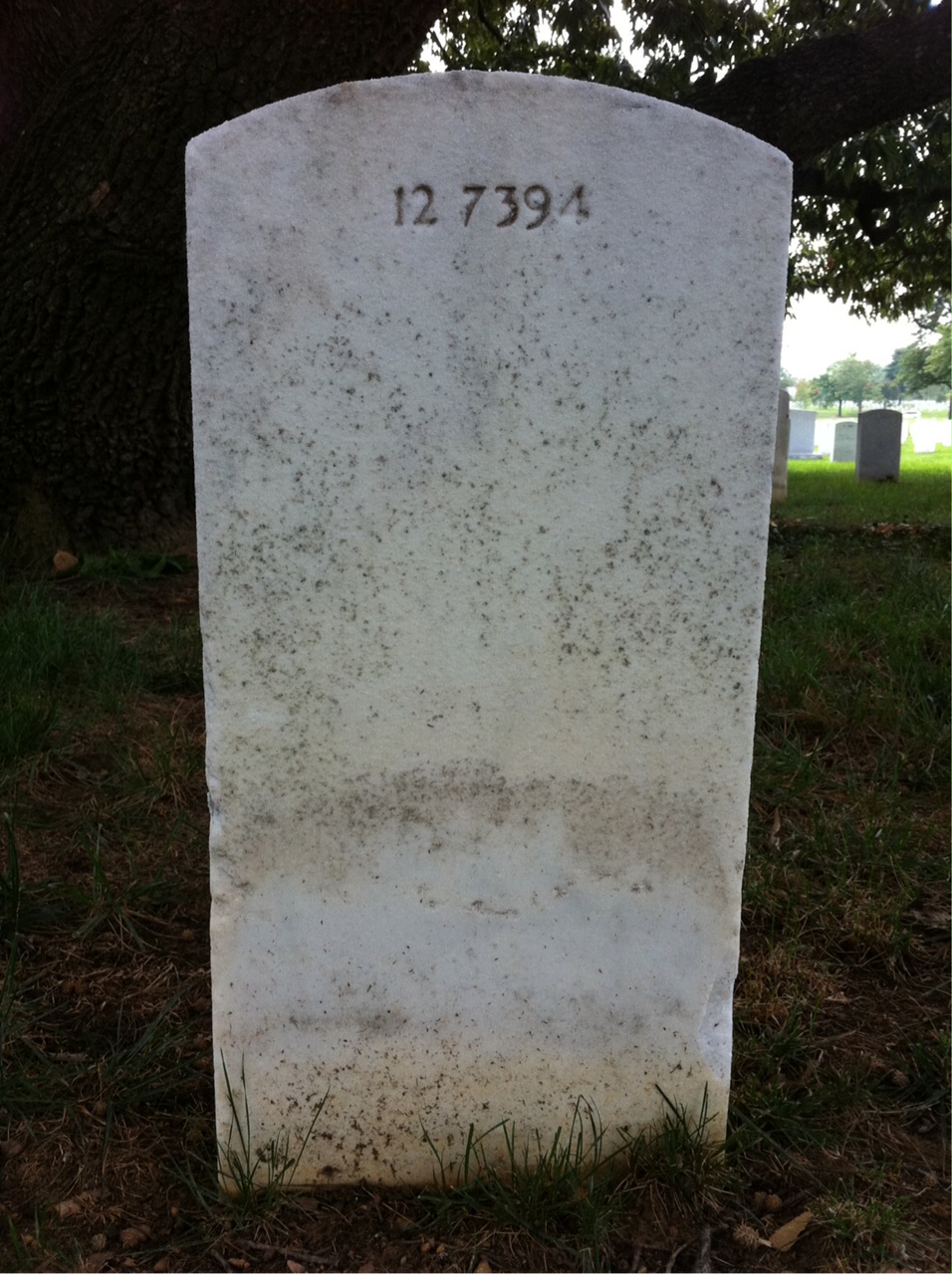Back of headstone — Jesse Anthony