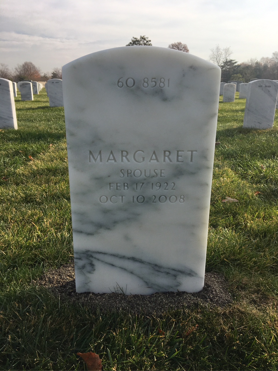 Back of headstone — Edgar Venzke
