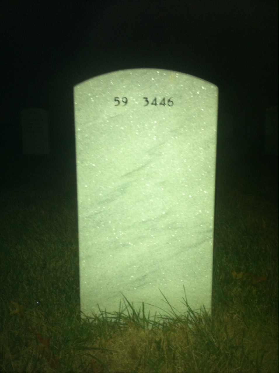 Back of headstone — Harry Layne