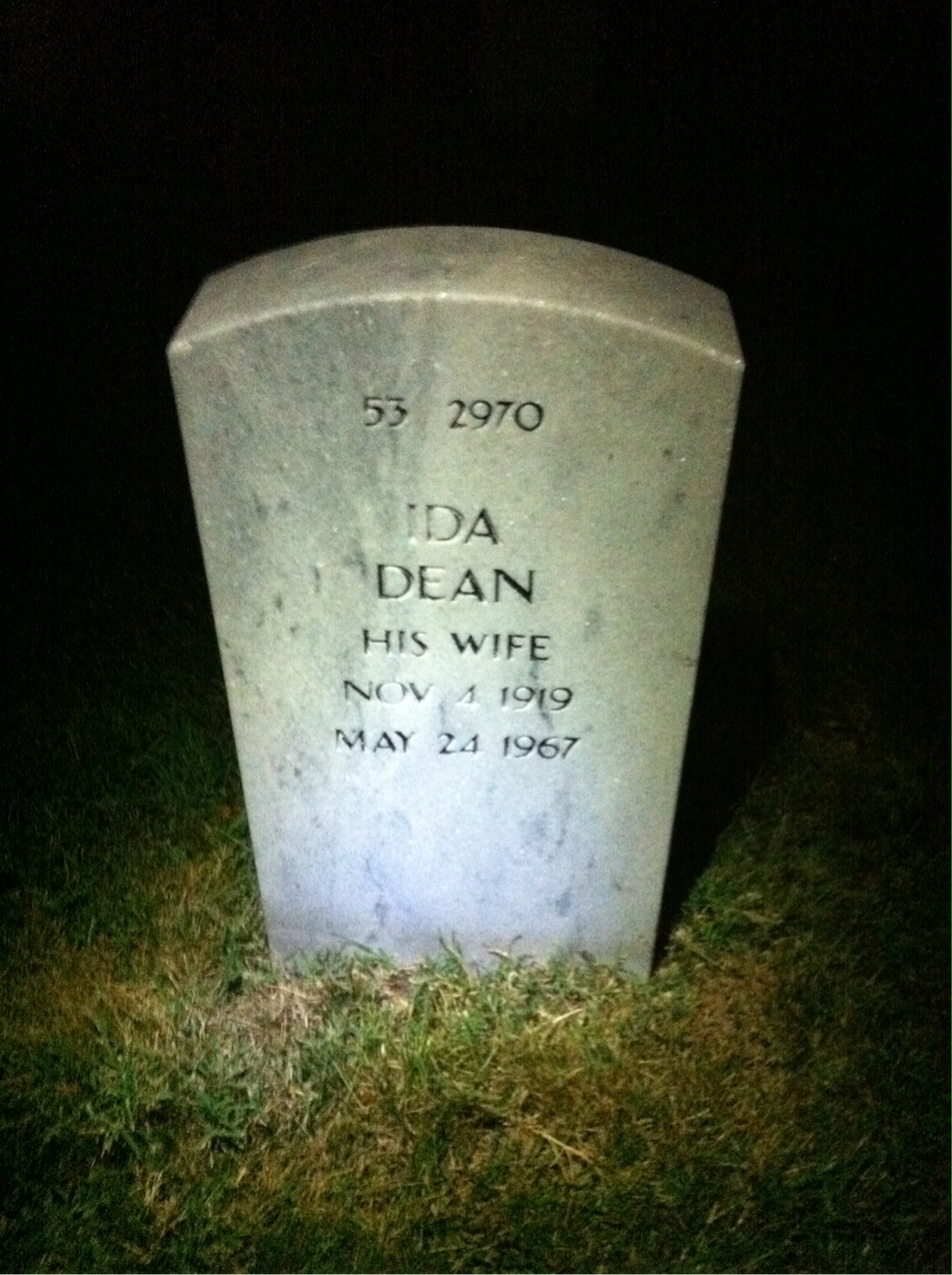 Back of headstone — Sylvester Allen