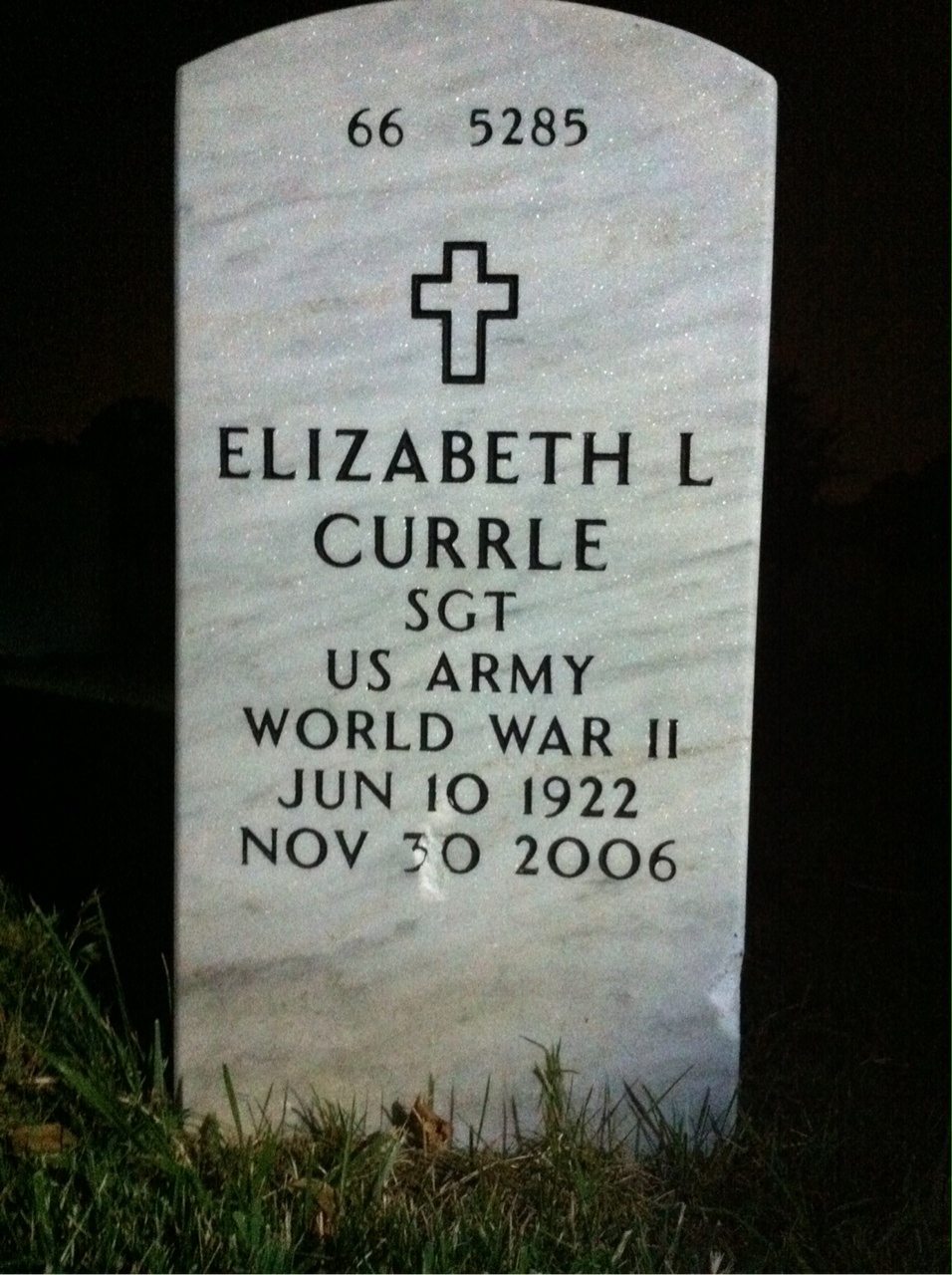 Back of headstone — Edward Currle