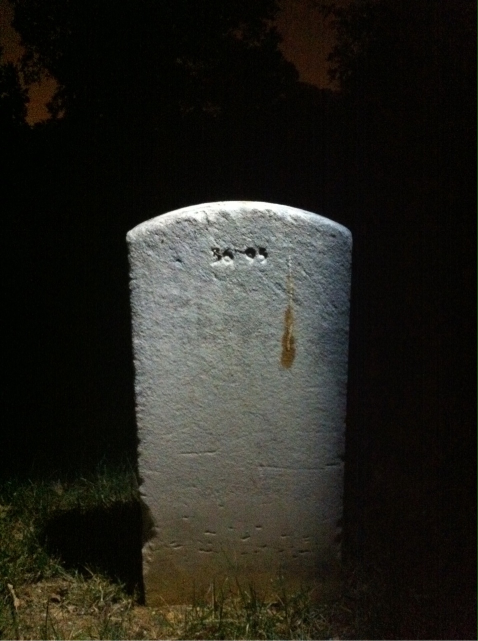 Back of headstone — Charles Barr
