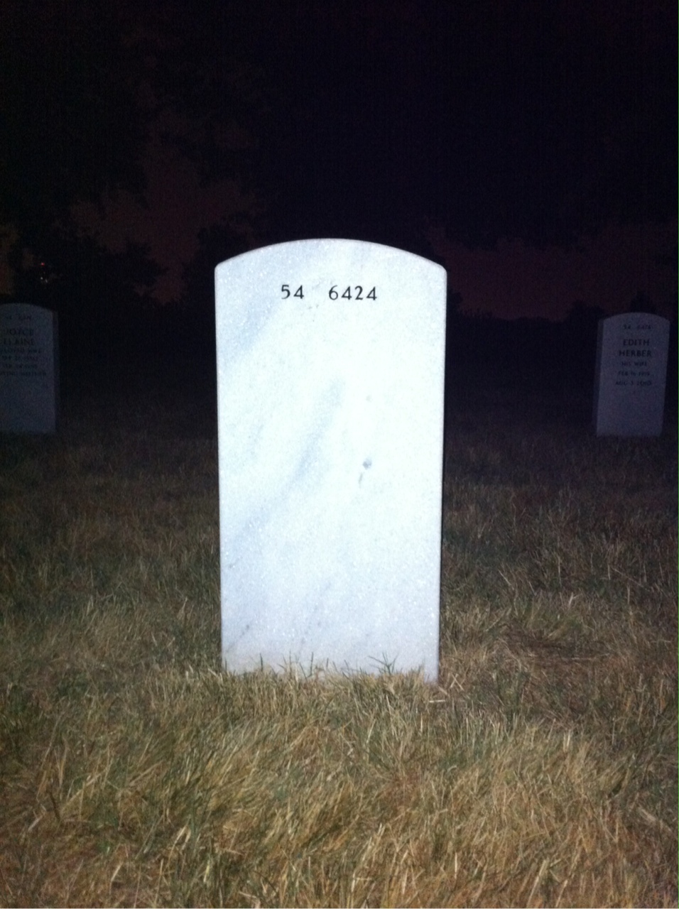 Back of headstone — James Tyrpak