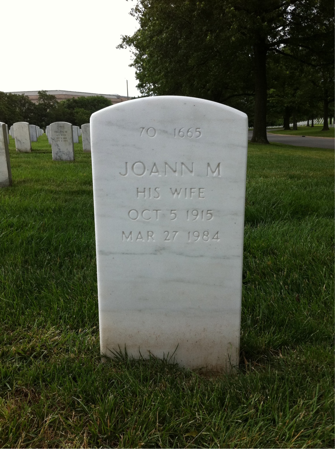 Back of headstone — John Ostrander