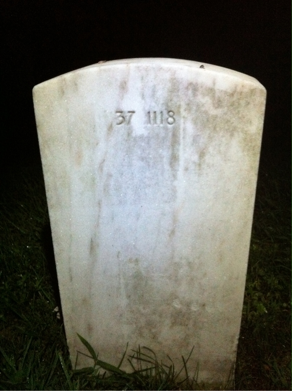 Back of headstone — Peter Albright