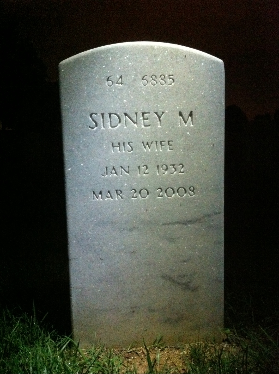 Back of headstone — Edmund Sellman