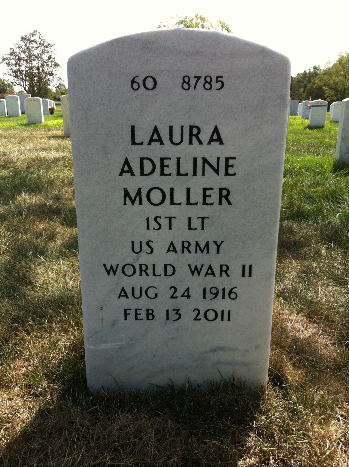 Back of headstone — John Moller