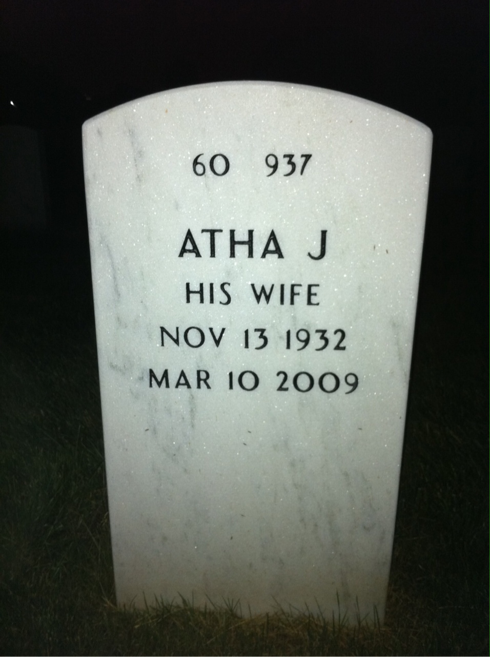 Back of headstone — Donald Raynor