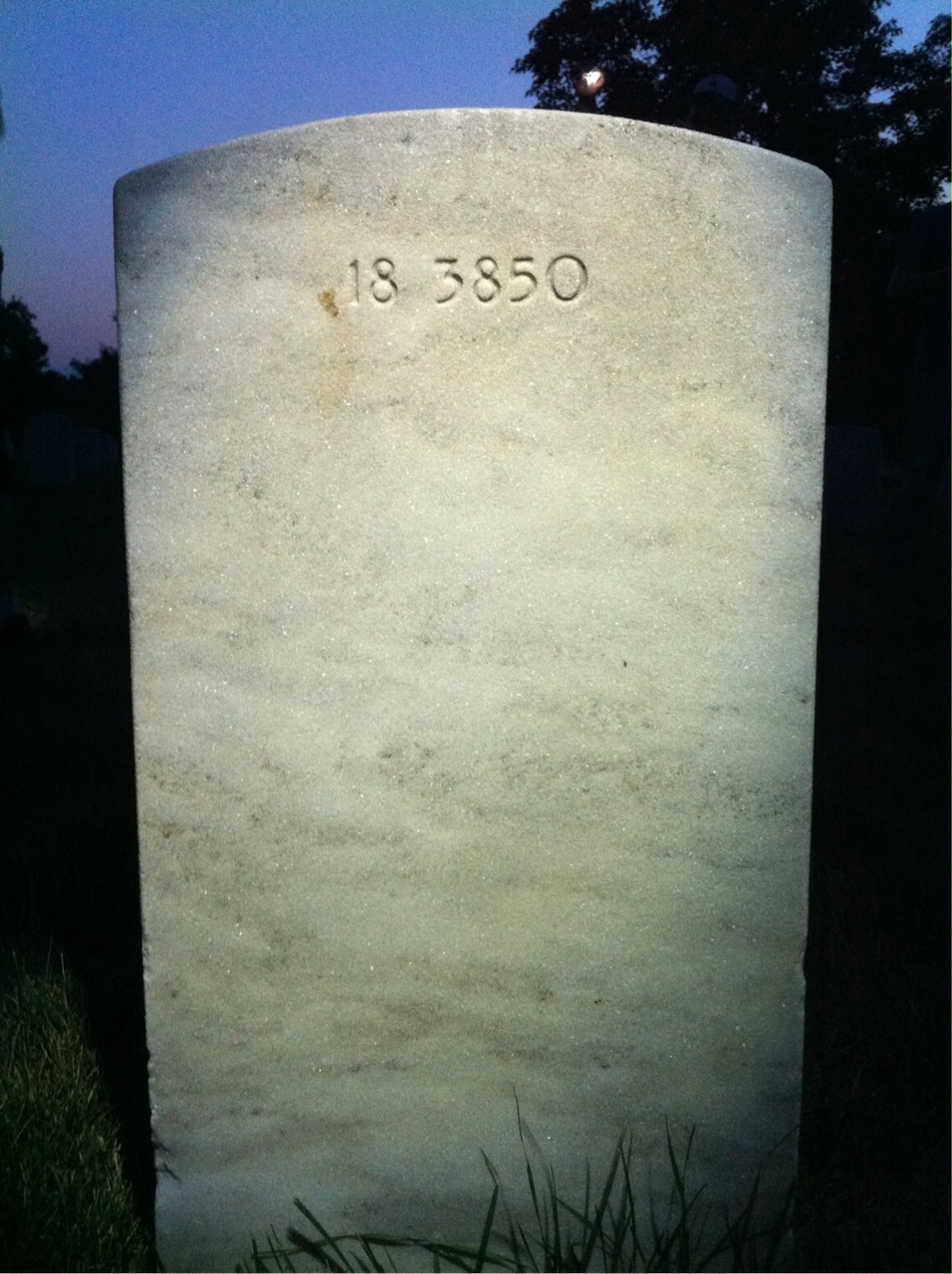 Back of headstone — James Murray