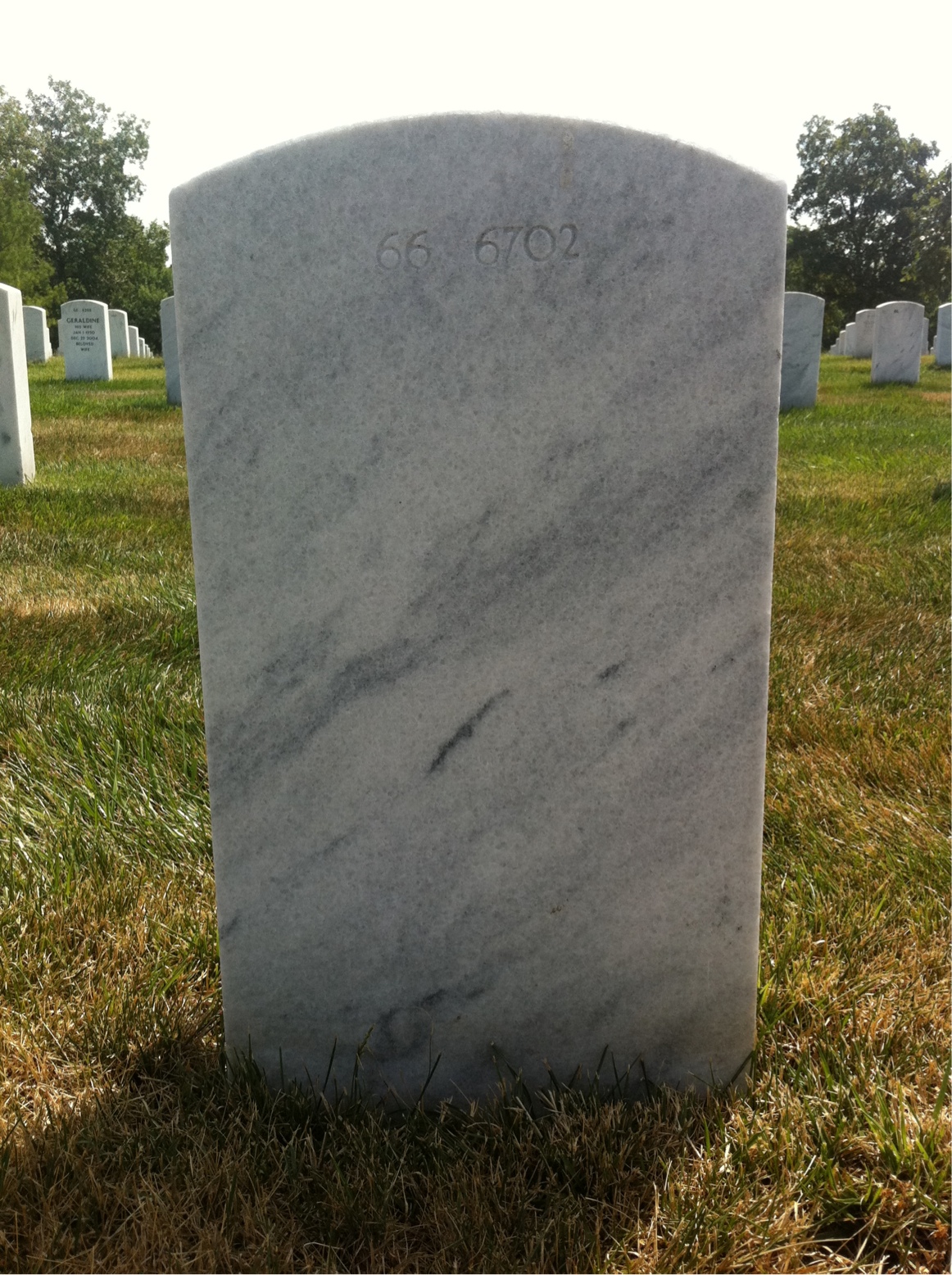 Back of headstone — Walter George Hopkins