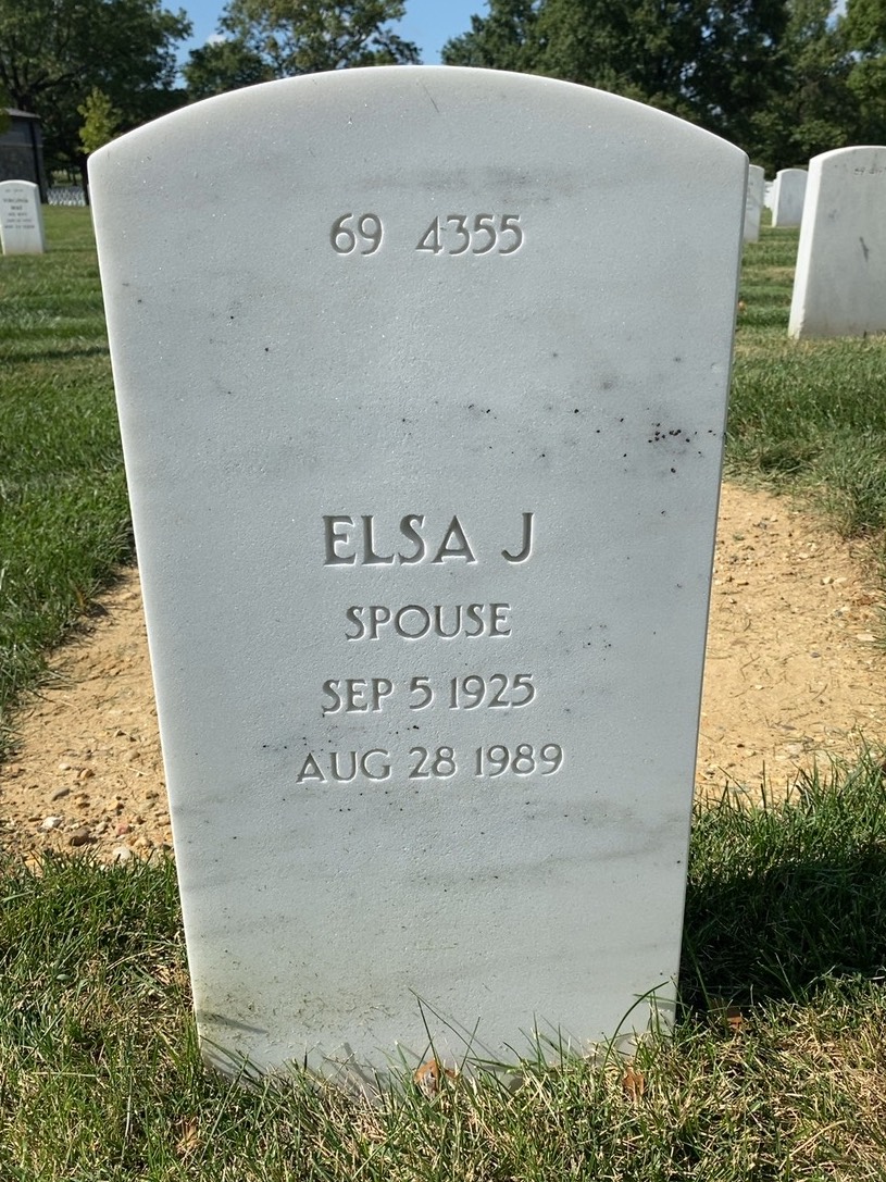 Back of headstone — Jerry Armeli