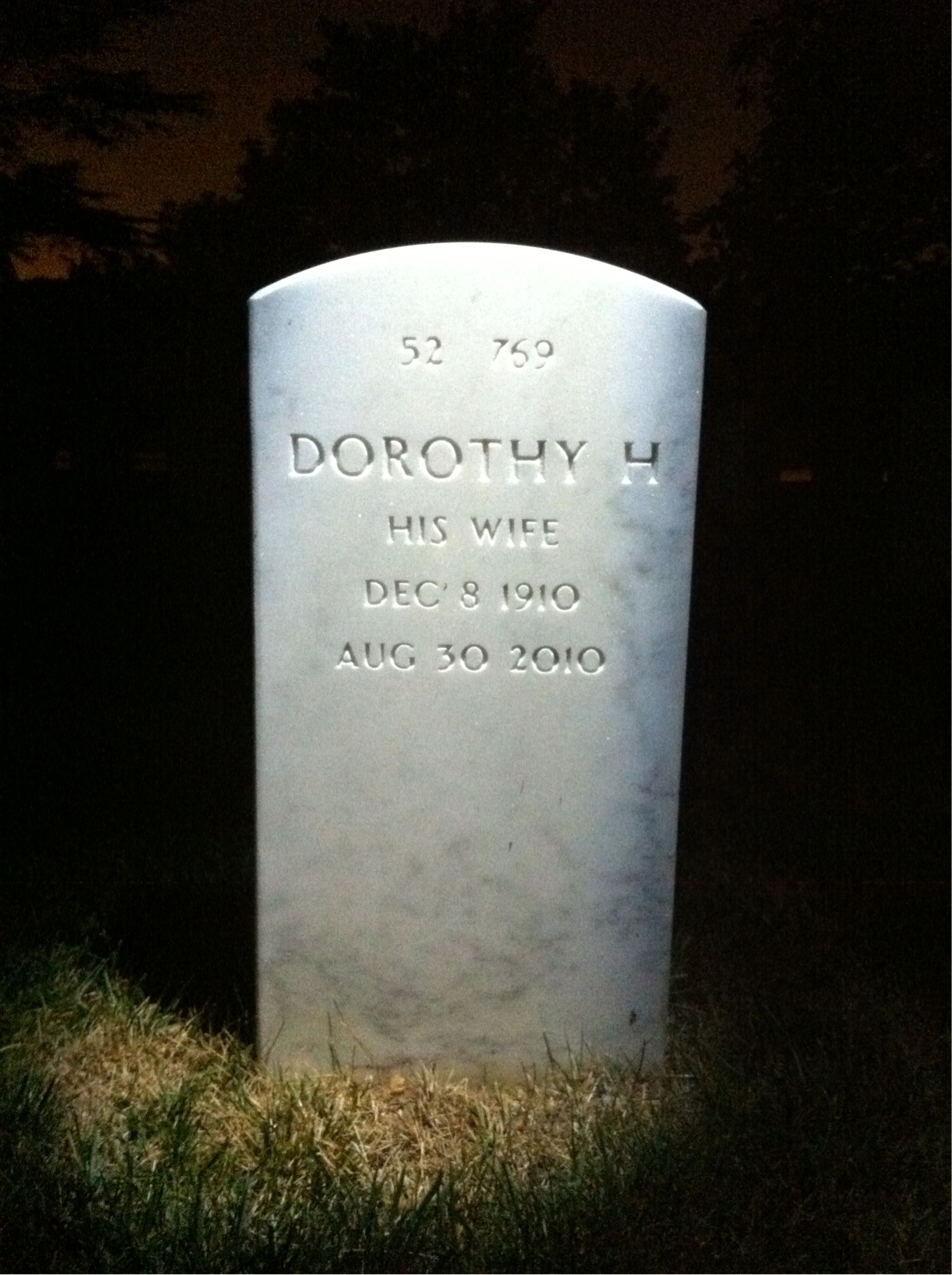Back of headstone — Kenneth Joseph Nichols