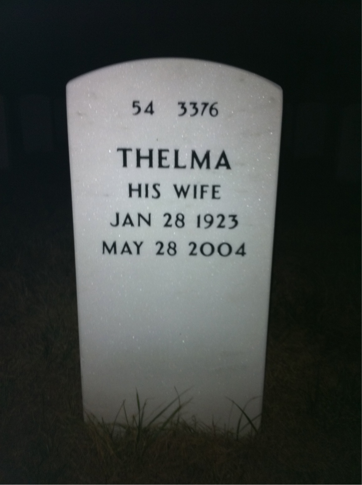 Back of headstone — John Royston