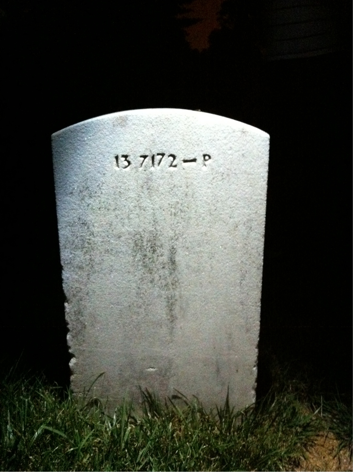 Back of headstone — Michael Morgan