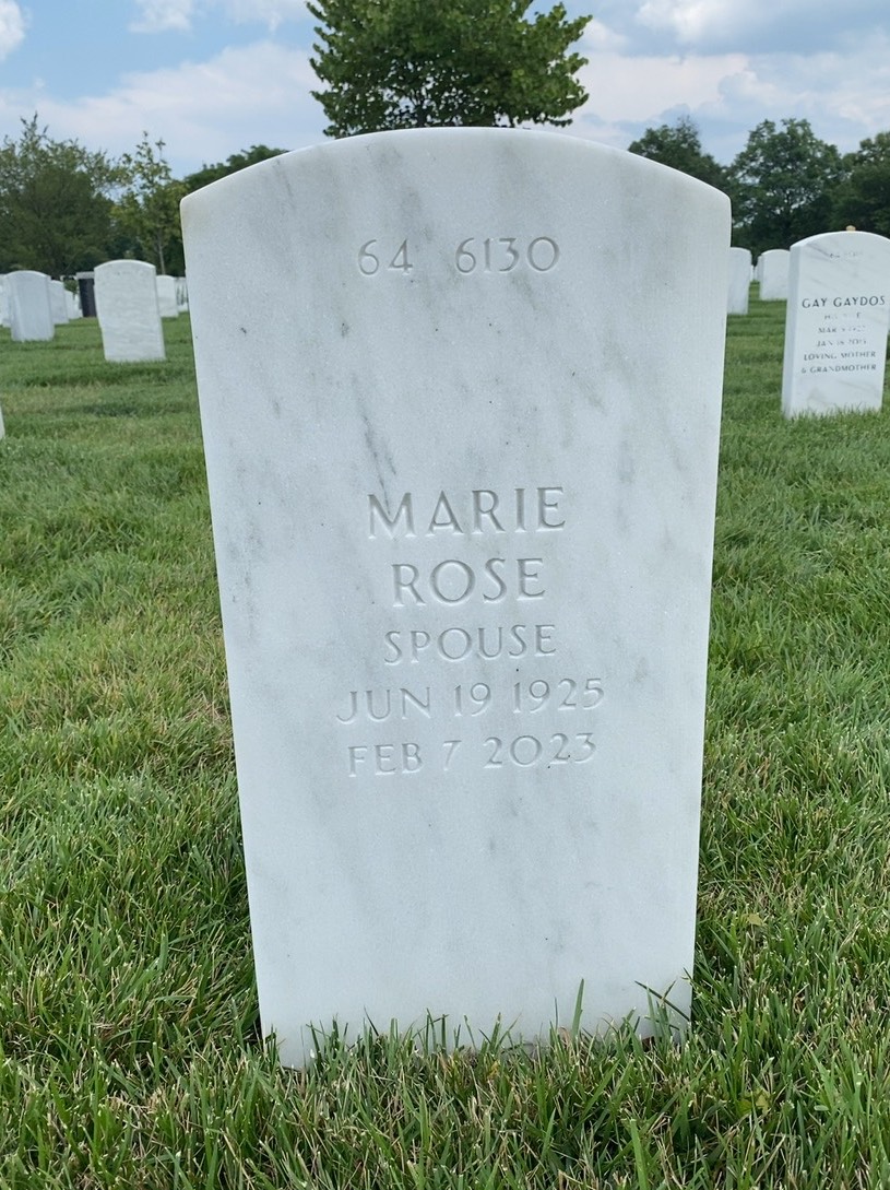 Back of headstone — Anthony A Graziano