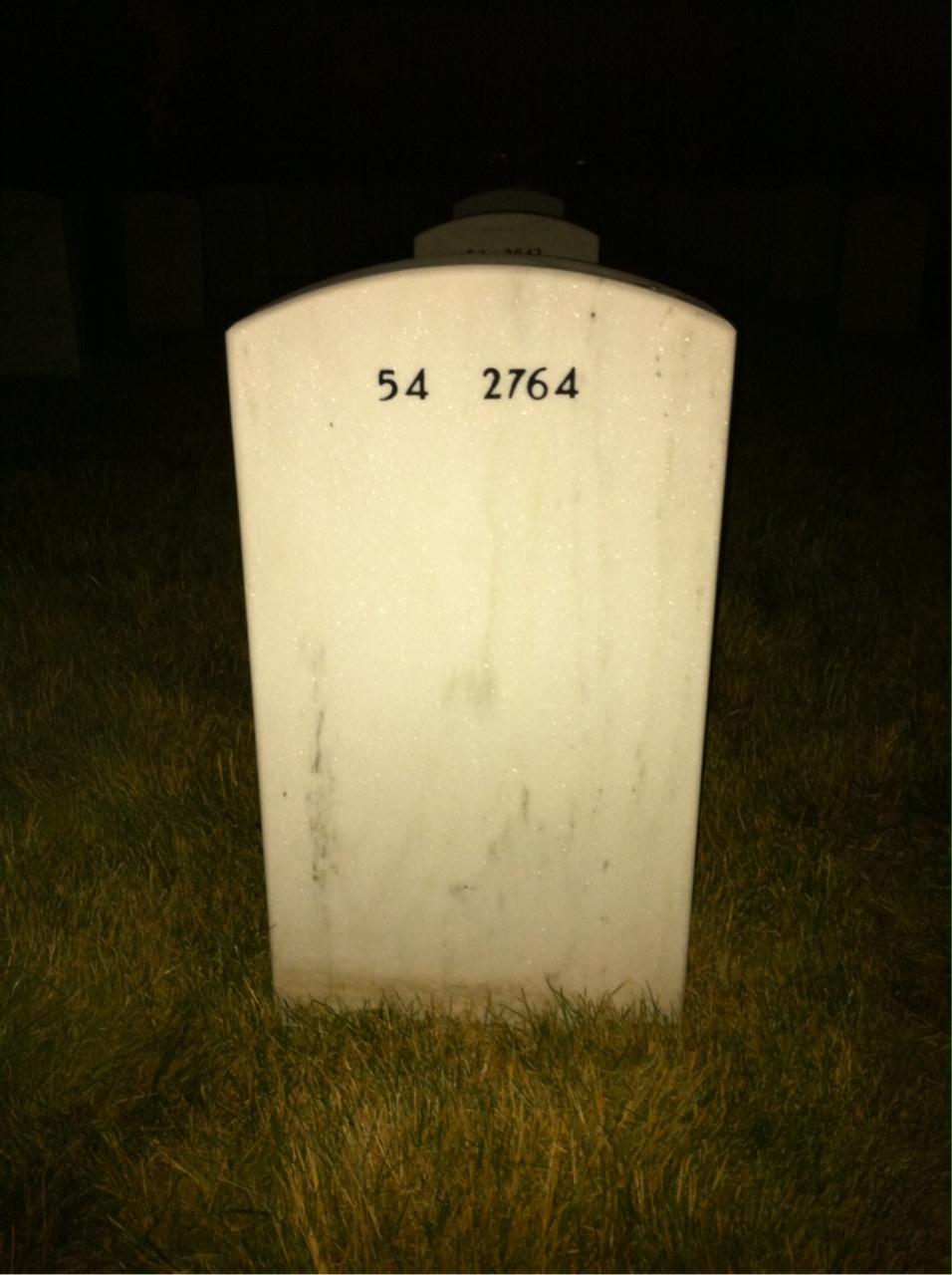 Back of headstone — John Yunker