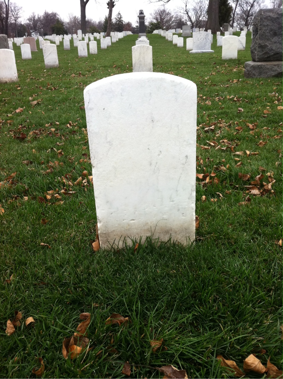 Back of headstone — Henry Bainbridge