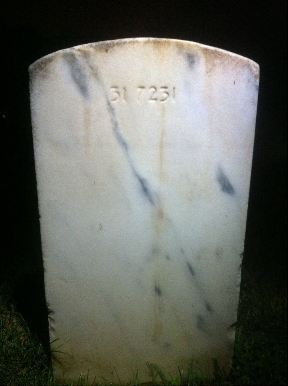 Back of headstone — William L Kiker
