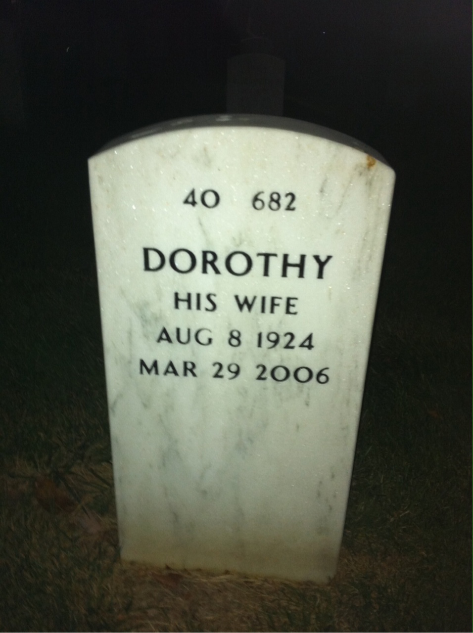 Back of headstone — Howard Schwendler