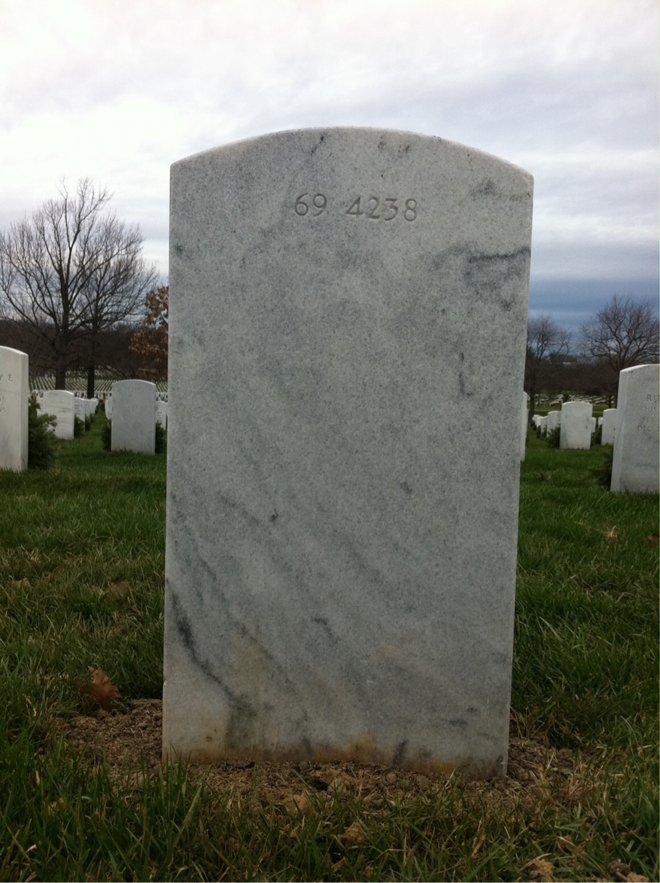 Back of headstone — Carolyn Anthony