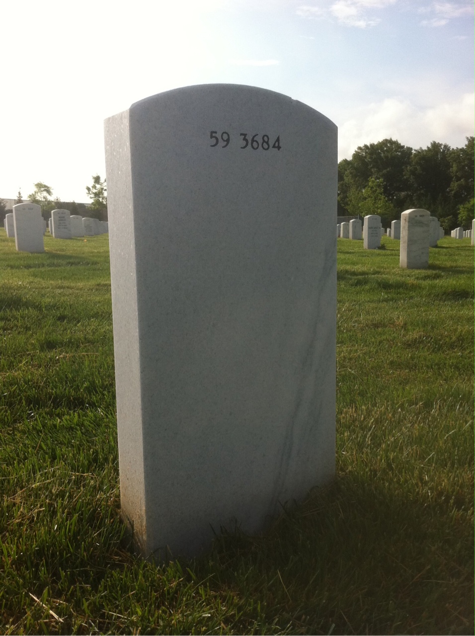 Back of headstone — Francis Crandell