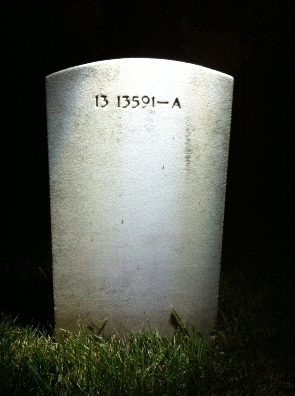 Back of headstone — Willis Powell Culp