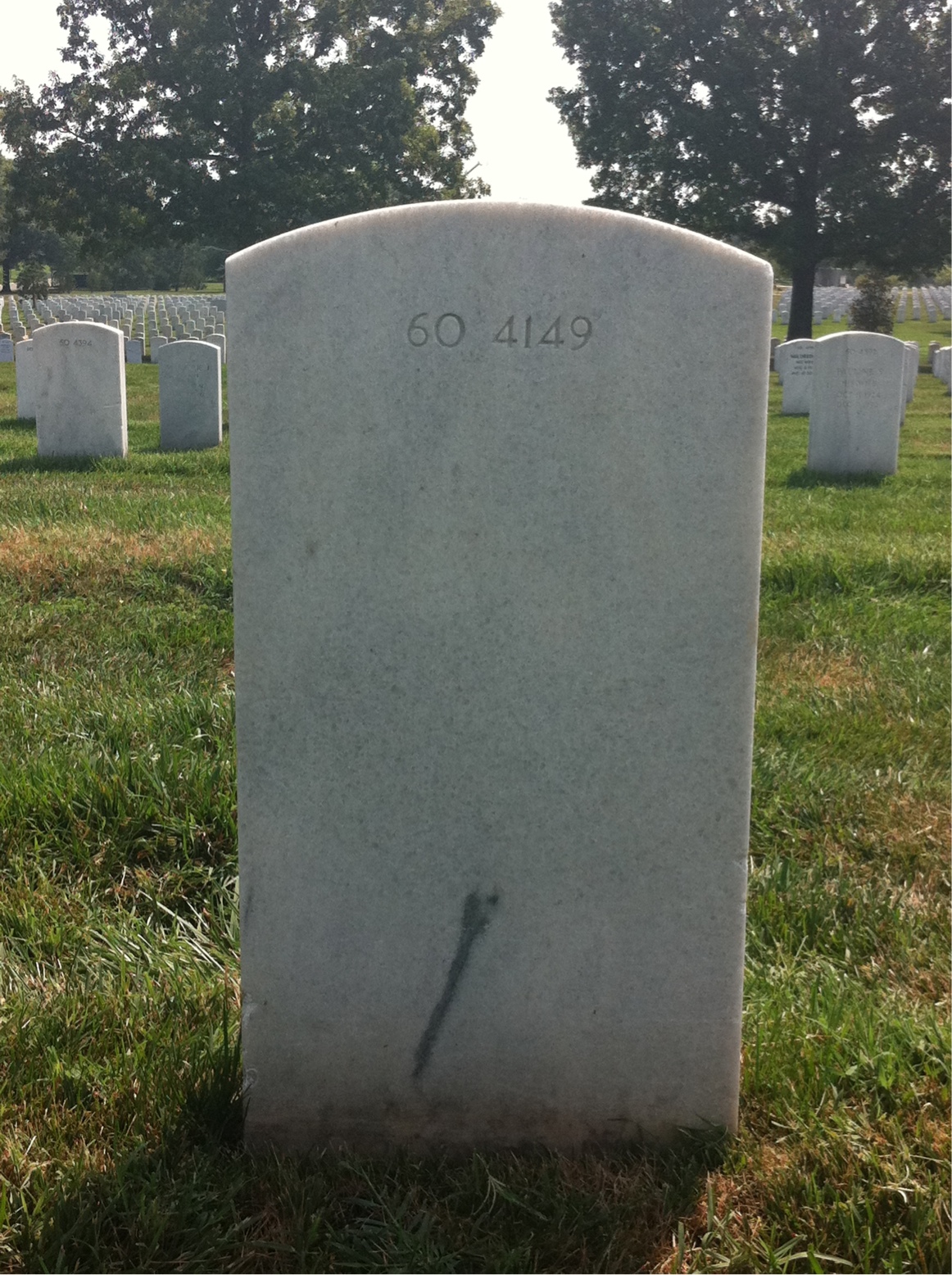 Back of headstone — John Amon