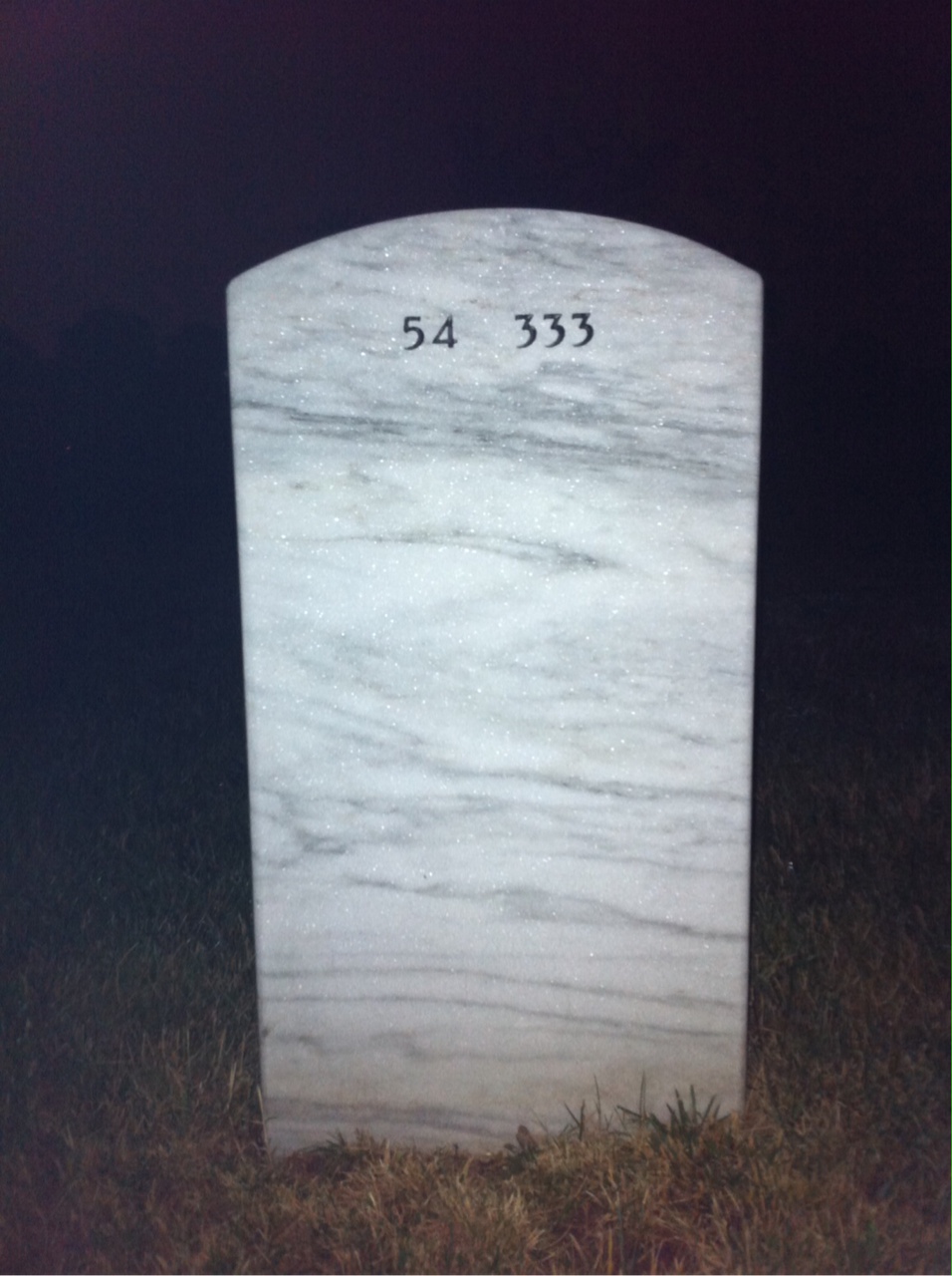 Back of headstone — Donald Watts