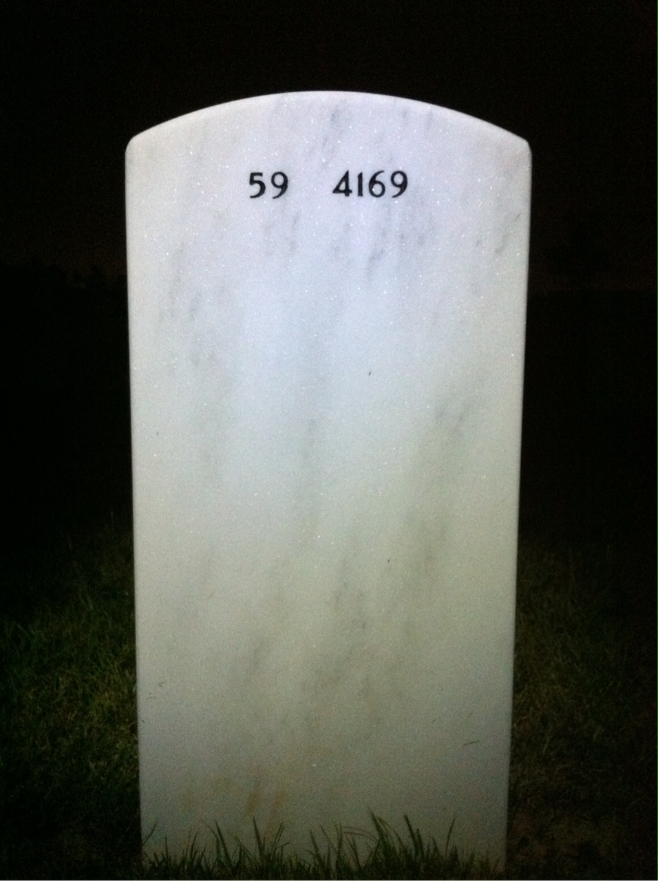 Back of headstone — Reginald Keith Mack