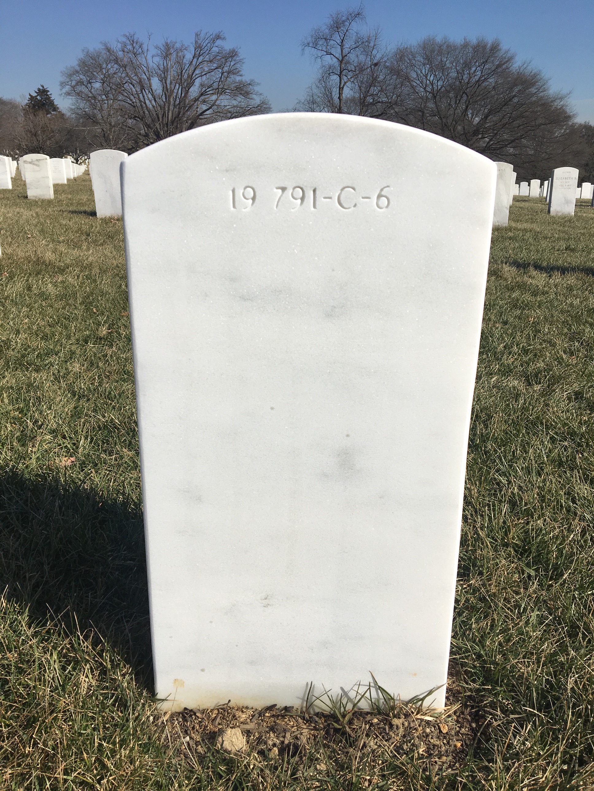Back of headstone — Wilson Hudnell