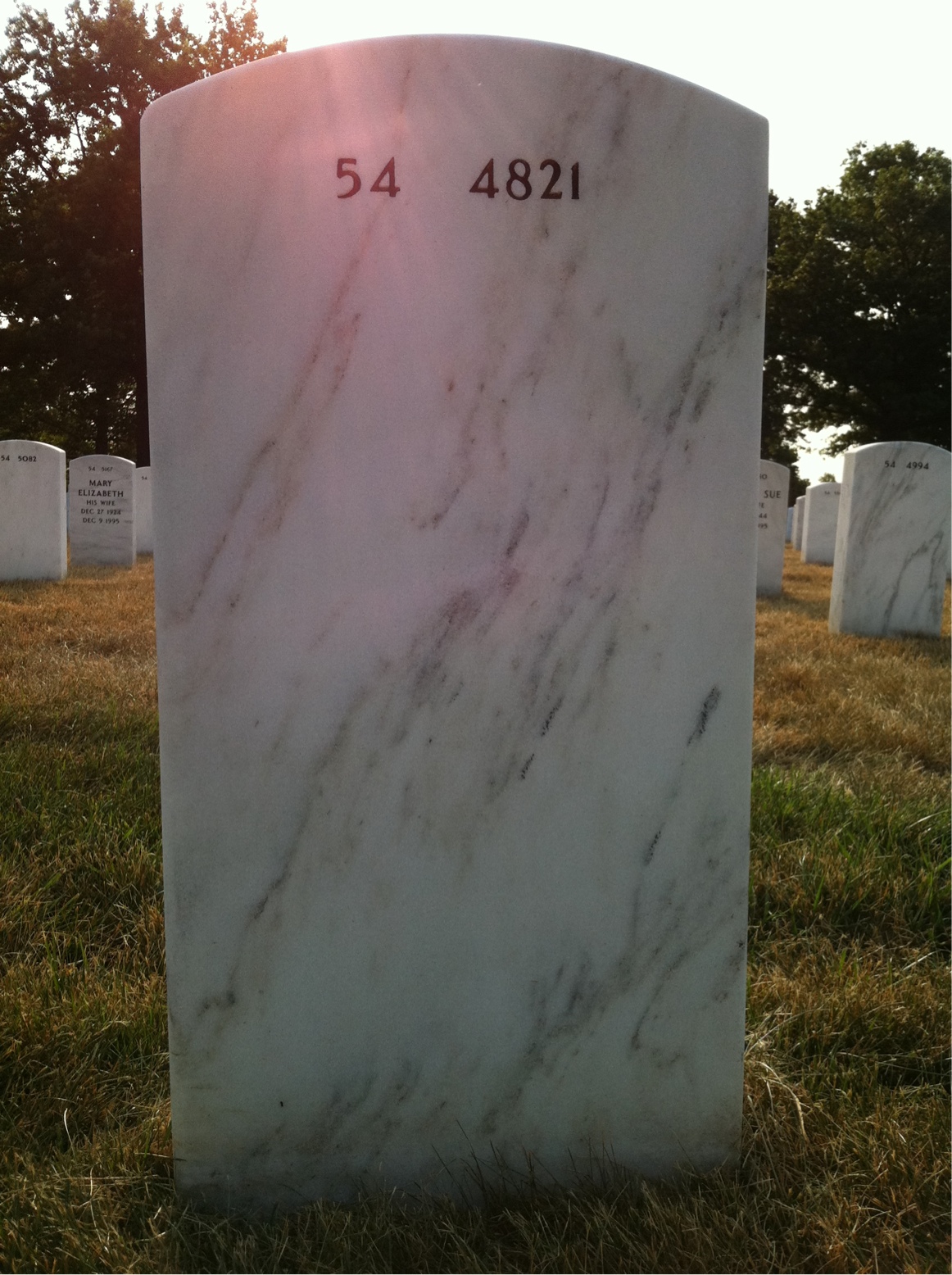 Back of headstone — Robert Mcgrath
