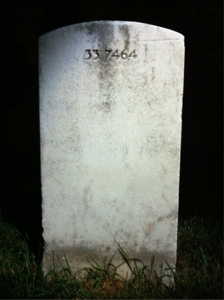Back of headstone — Eugene Mullin