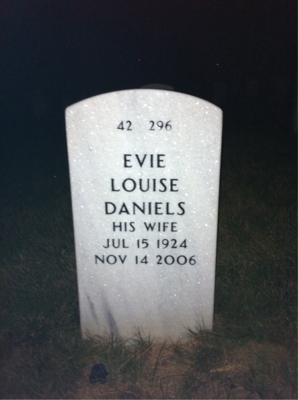 Back of headstone — Jack Burgess
