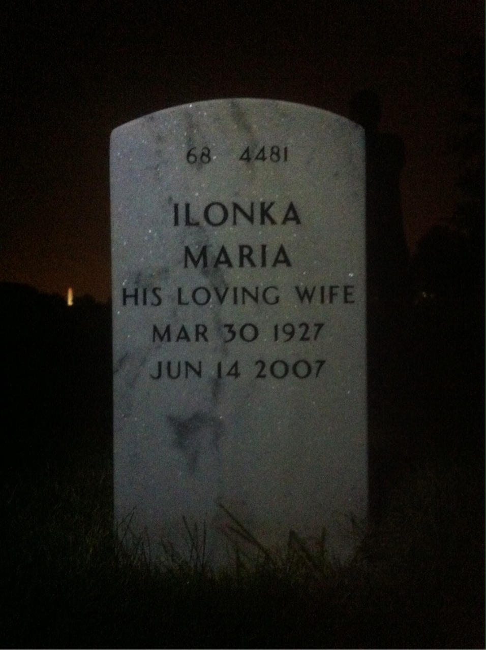 Back of headstone — Kenneth Fischer