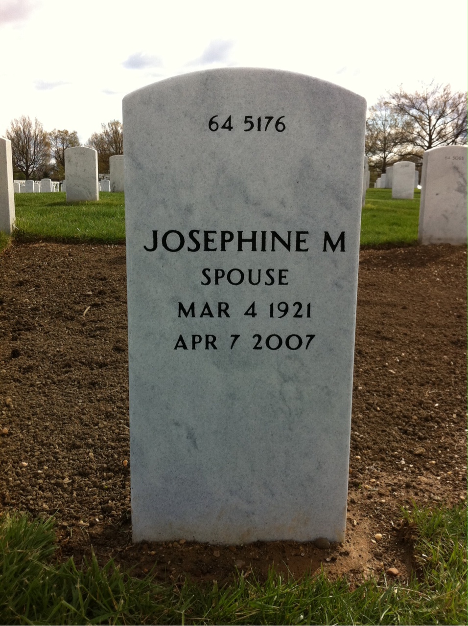 Back of headstone — Robert Andre