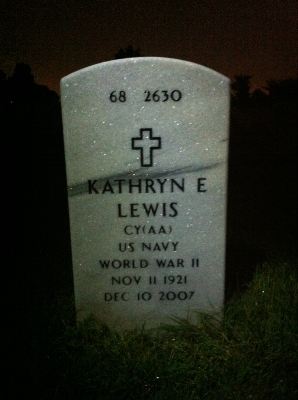Back of headstone — Judd Lewis