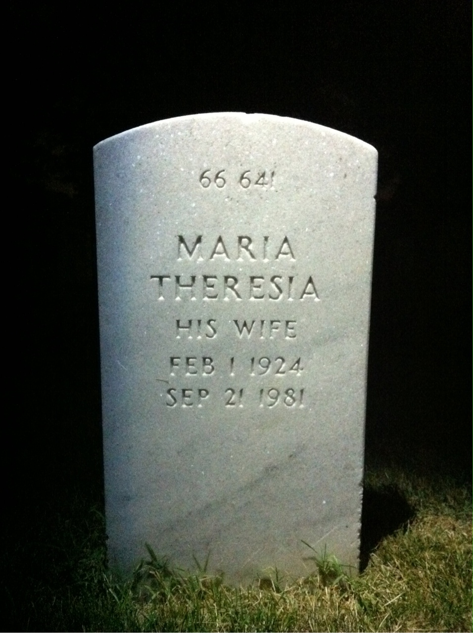 Back of headstone — George Adamson