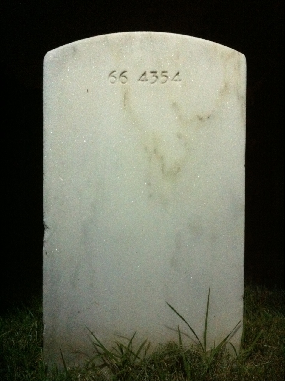 Back of headstone — Curtes Mitchell