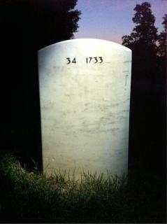 Back of headstone — William Nicholson