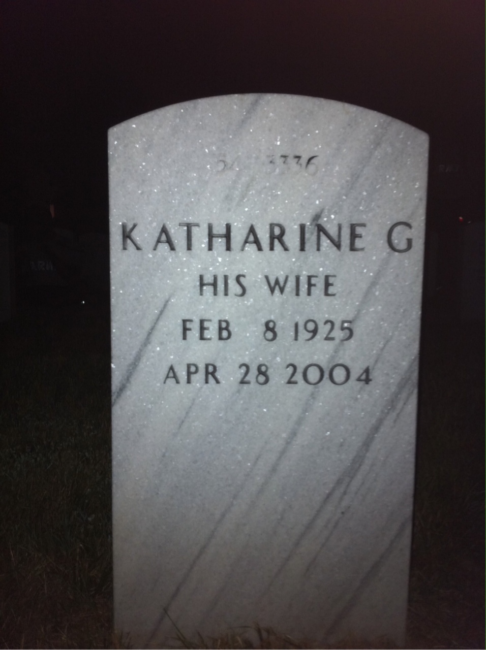 Back of headstone — Marcus Owens