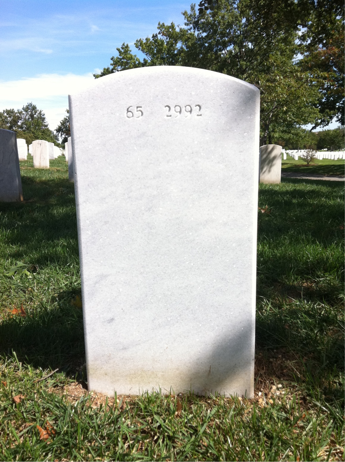 Back of headstone — William Wiener