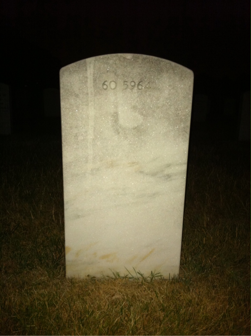 Back of headstone — Frederick S Messick
