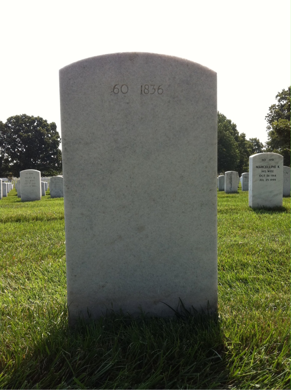 Back of headstone — Thurmond L Johnson