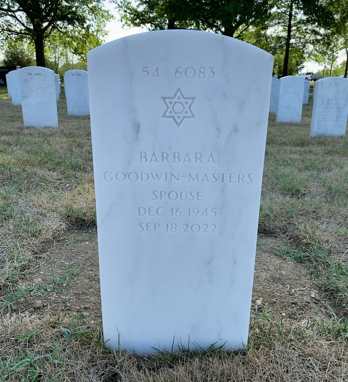 Back of headstone — Ronald Masters